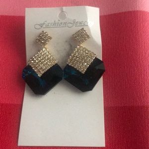 Blue dangle earrings
